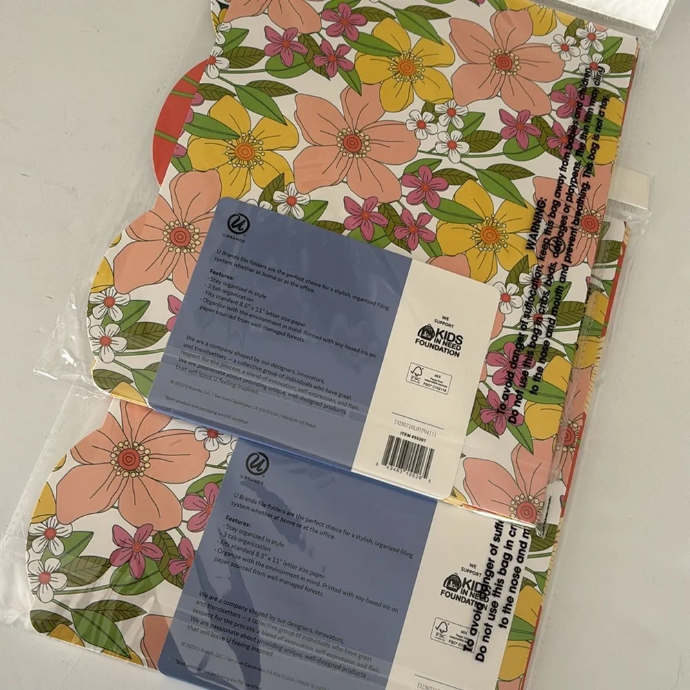 U Brand Pop Floral File Folders 2-6 Count